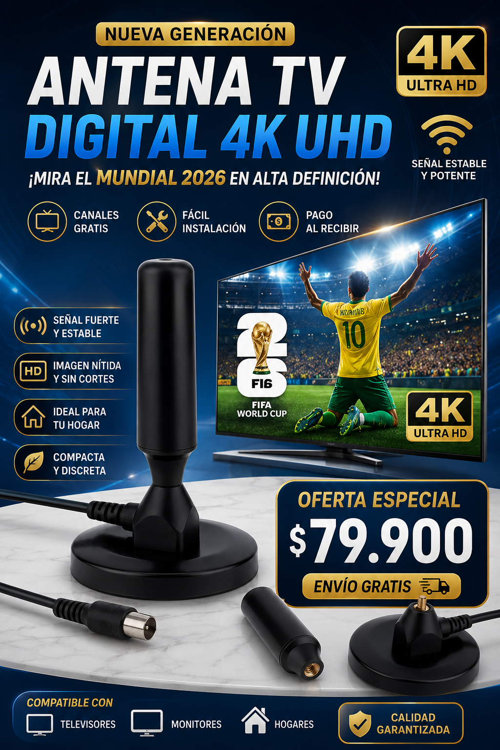 Antena TDT | TV Digital Ultra HD | Canales Gratis