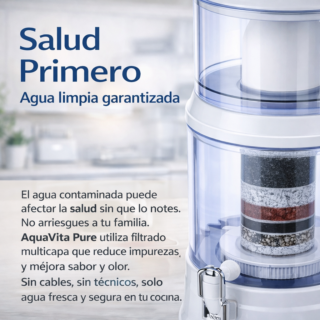 Purificador de Agua 16 Litros – AquaVita Pure - Agua Pura y Saludable para Tu Hogar
