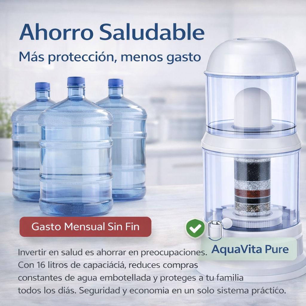Purificador de Agua 16 Litros – AquaVita Pure - Agua Pura y Saludable para Tu Hogar