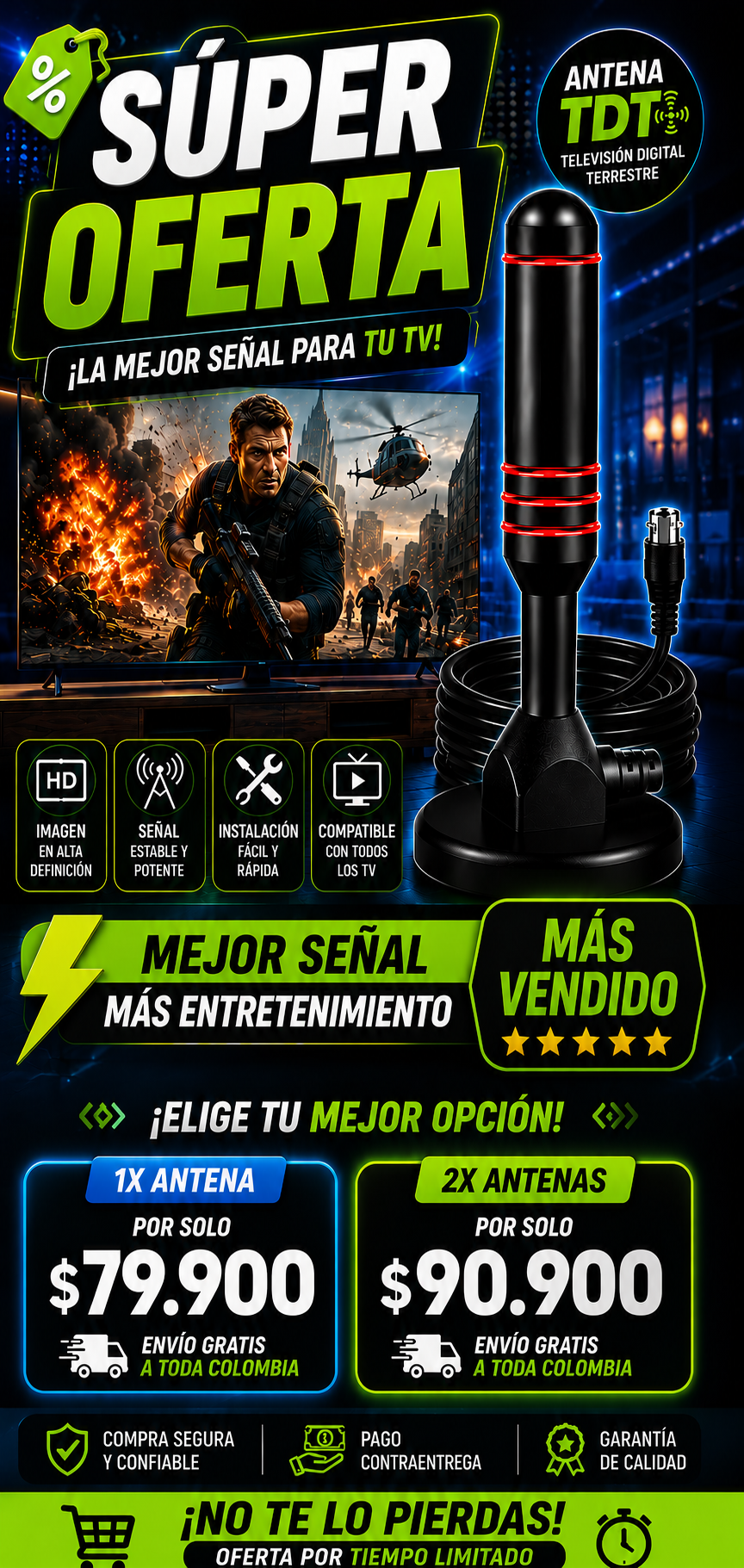 Antena TDT | TV Digital Ultra HD | Canales Gratis