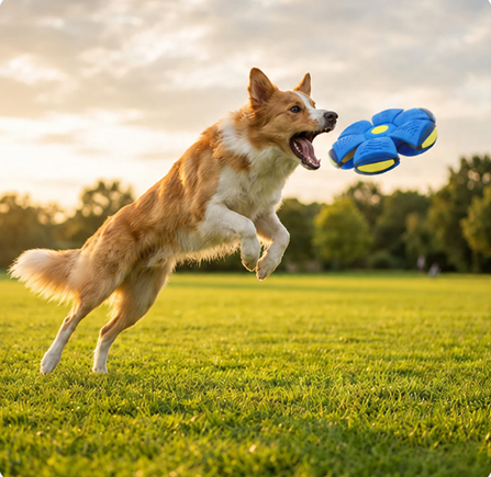 🐕 Disco Pelota para Perros 2 en 1 – Frisbee Interactivo y Pelota de Persecución 🐾