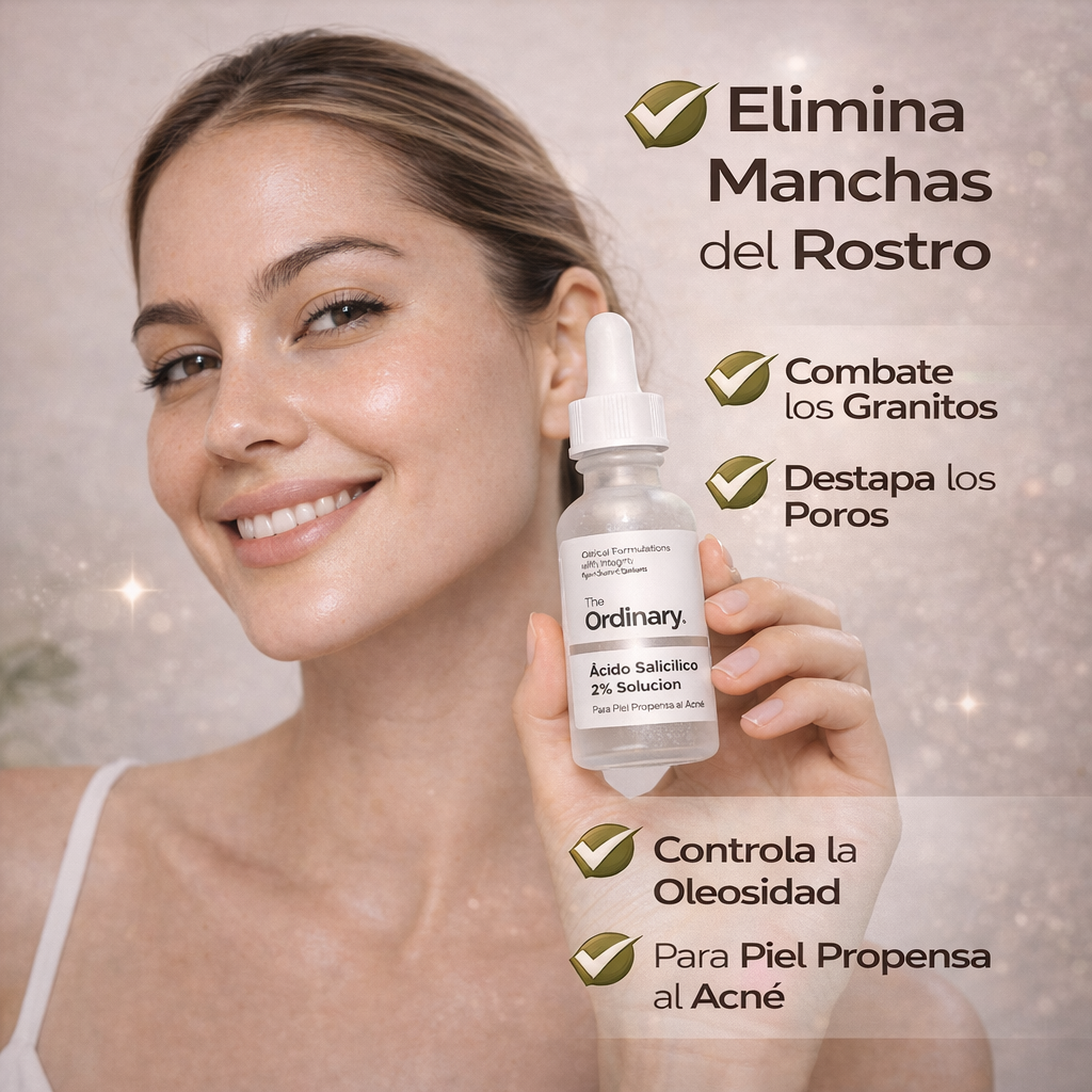The Ordinary Salicylic Acid 2% Solution – Tratamiento para Acné y Poros (30ml)