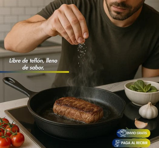 Set 3x Sartenes De Hierro Fundido ChefMaster