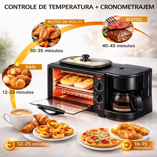 HORNO ELÉCTRICO 3 EN 1 SOKANY – DESAYUNO COMPLETO EN MINUTOS